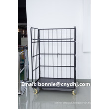 Rolling Folding Stackable Wire Mesh Container with Caster